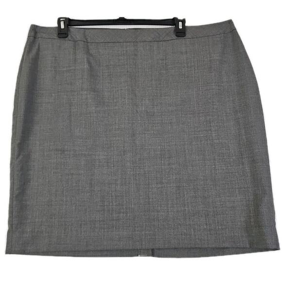 Lands' End Outfitters ~ LWoman Plus Size 22W~ Gray Wool A-Line Pensil Skirt NWOT - Picture 1 of 12
